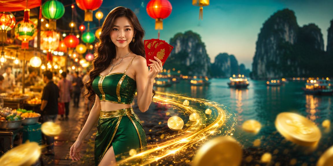Phong bì đỏ may mắn tại chợ đêm Hạ Long – biểu tượng thưởng lớn trong văn hóa Việt